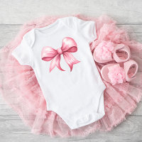 Baby Shower Coquette Monogramme Arc-en-ciel Rose