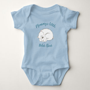 Body Baby shower de l'ours polaire Garçon bleu hiverna