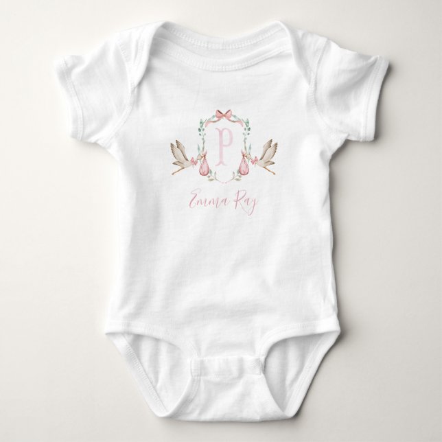Body Baby Shower Fille Rose Préparatoire Sudiste Pink S (Devant)