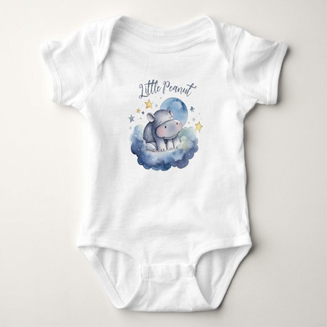 Body Baby shower Hippo de Petite Arachide (Devant)