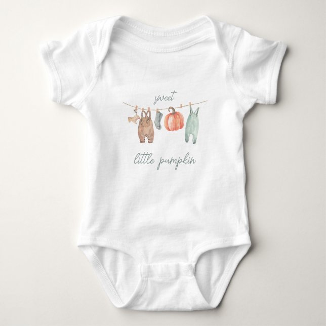 Body Baby shower pour garçon de petite Citrouille (Devant)
