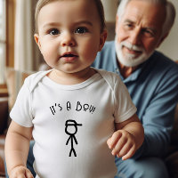 Baby shower pour un garçon, figure de bâton pour u