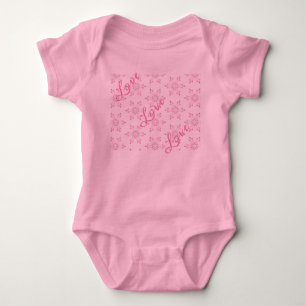 Body Baby Shower Rose Bébé Fille Jolie Fleur Motif