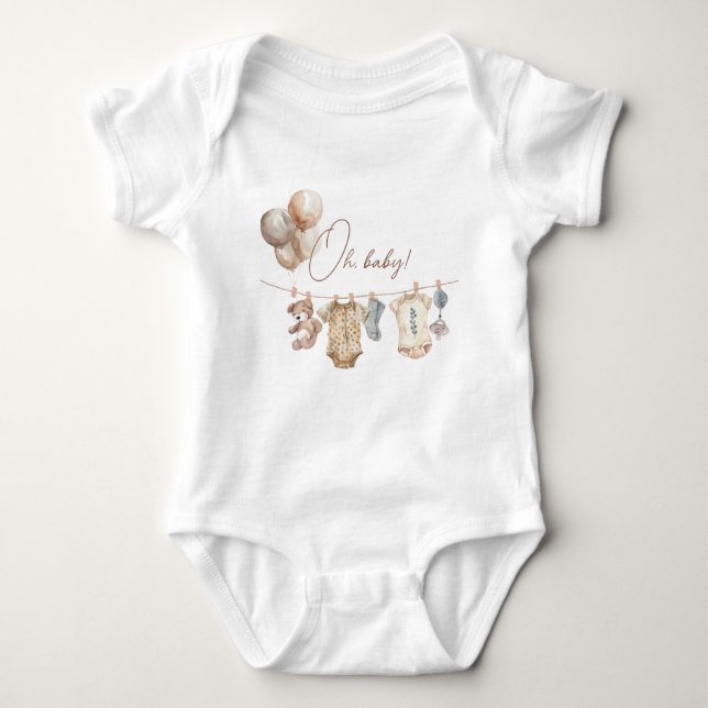 Body Baby shower Soft Boho Neutral Vêtements de bébé (Devant)