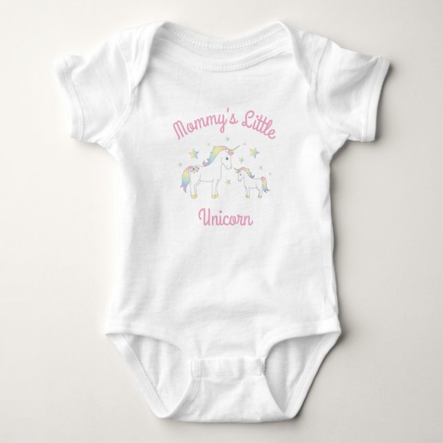 Body Baby shower Unicorne Rainbow Pastel (Devant)