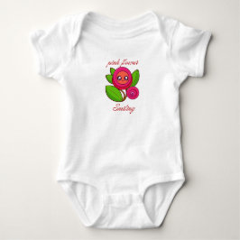 Body Babysuite Lächelnde rosa Blume Baby Strampler