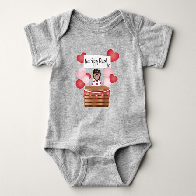 Body Baisers de chiot gratuit Valentine Chien Rouge (Devant)
