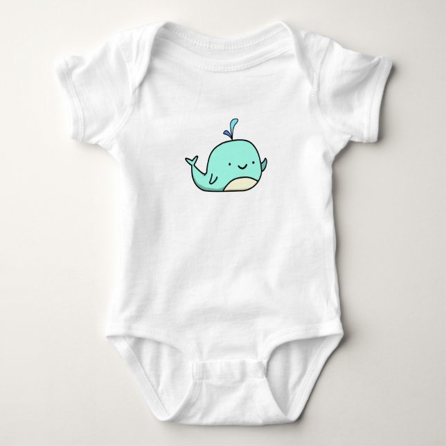 Body Baleine bleue Cute Kawaii (Devant)