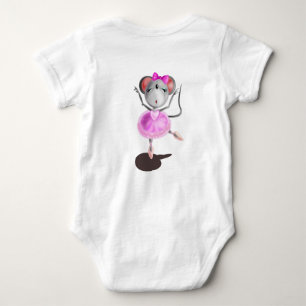 Body Ballerina Mouse Funny Baby Bodysuit Danseur de bal