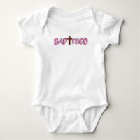 Baptisé - Costume de bébé Croix Rose - Baptême Cad