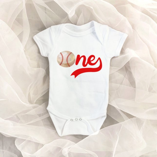 Body Baseball Thème ONE 1er anniversaire Baby Bodysuit (Créateur téléchargé)