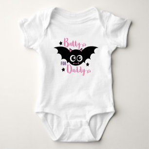 Body Batty for Daddy Cute 1er Chat rose d'Halloween