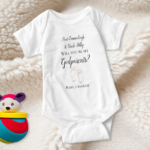 Body Be My Godparents Proposition Pieds bébé Bodysuit b