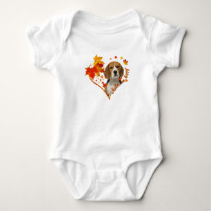 Body Beagle Me Rend Heureux Feuilles du coeur d'automne