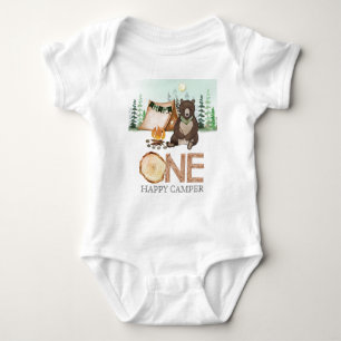 Body Bear One Happy Camper Baby 1er Anniversaire tenue