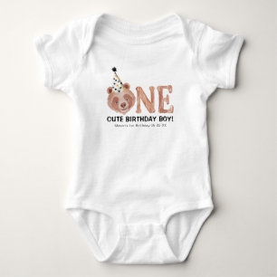 Body Bear y Cute 1er Anniversaire Bébé Bodysuit