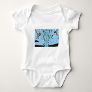 Body Beau Aqua Bleu Extraordinaire Motif Art Floral