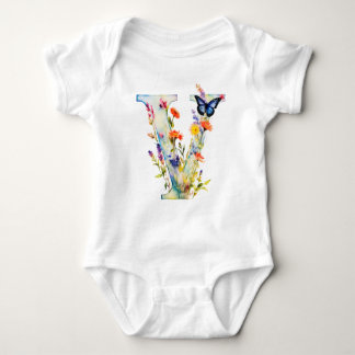 Body Beau Papillon de Fleur Sauvage Monogramme