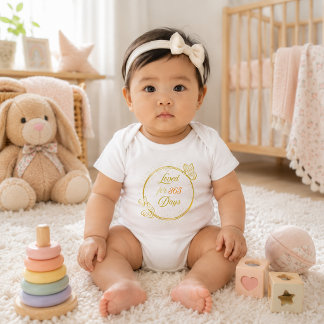 Body bébé « Aimé pendant 365 jours » fille