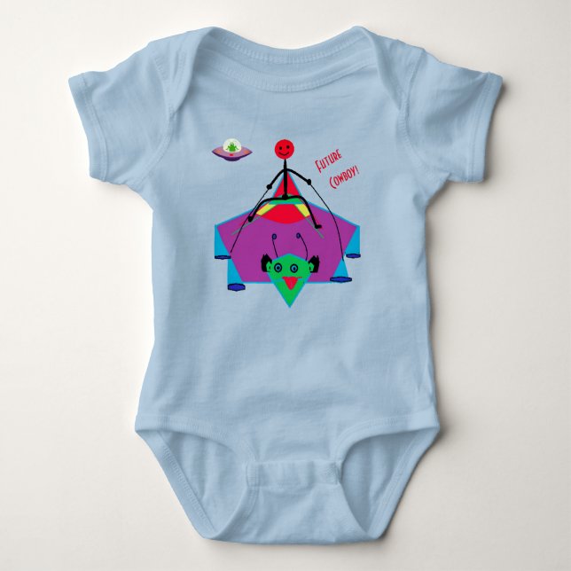 Body Bébé Alien mignon - Cowboy Baby Bodysuit (Devant)