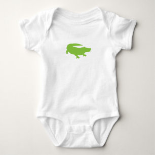 Body Bébé Alligator Crocodile Vert Preppy Amusant