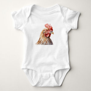 Body bébé animal de ferme mignon coq