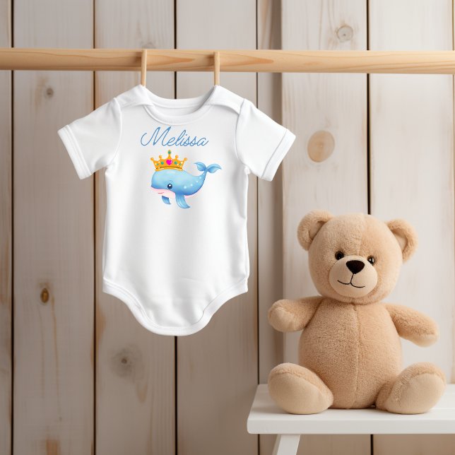 Body Bébé Baleine Thème Bébé Bodysuit (Cute baby whale  design that you can customize for your newborn baby. Great gift idea for baby. )