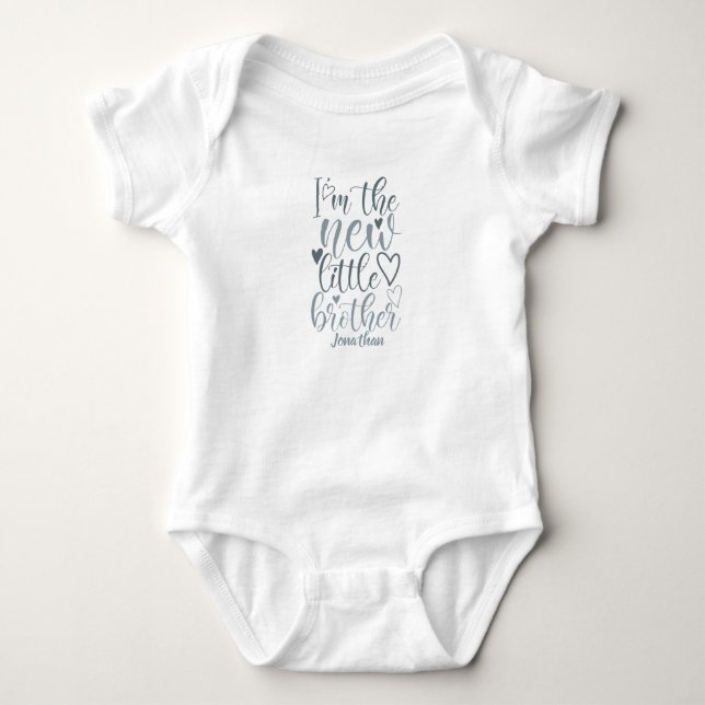 Body Bébé Blanc Petit Frère Nouveau Personnalisé   (Devant)
