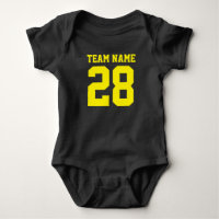 Bébé bleu jaune Football Jersey Sports Romper