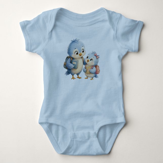 Body bébé Blue Bird  (Devant)
