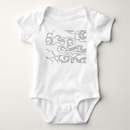 BODY BÉBÉ BODYSUIT MOTIF JAPONAIS CLOUD NOM PERSONNALIS