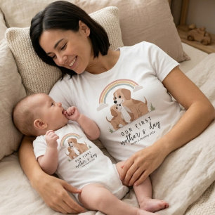 Body Bébé Chien Premier Jour de la Fête des Mères Arc-e
