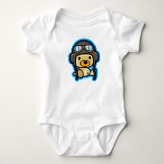 Body Bébé courageux mignon de pilote d'ours de nounours