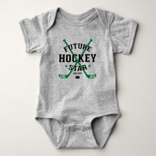 Body Bébé de hockey futur Hockey Star Bâtons verts Cami