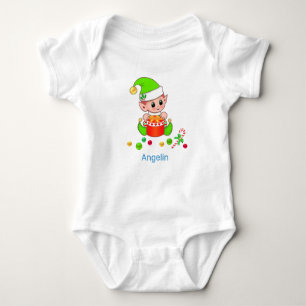 Body Bébé de Noël mignon Elf & Confetti