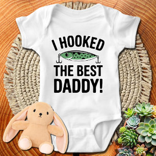 Body Bébé Drôle Pêche J'Ai Hooké Le Meilleur Papa