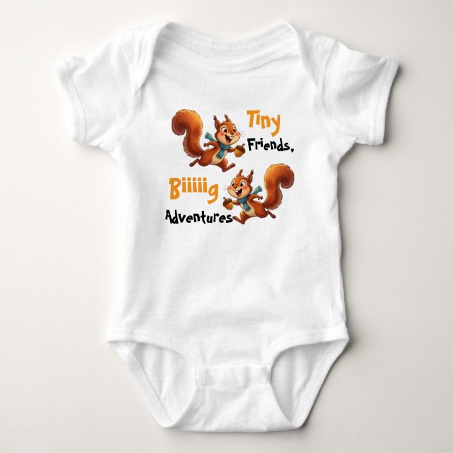 Body bébé écureuils mignons, (Devant)