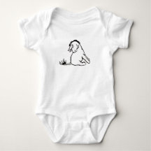 Body bébé Eeyore regardant sa queue