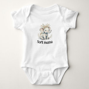 Body Bébé Éléphant Bohème Fleur Watercolor Anima