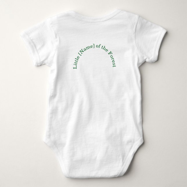 Body Bébé en bois avec une jolie paille et une couronne (Dos)