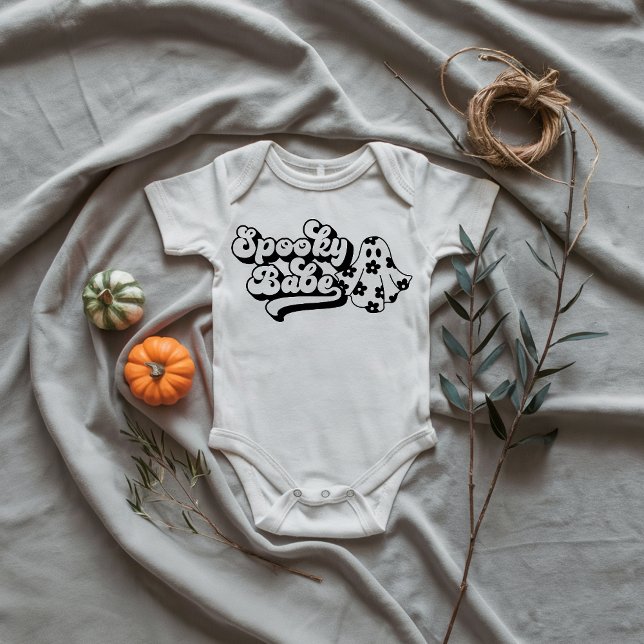 Body bébé fantôme mignon – Tenue de Halloween ador (Spooky Babe Baby Bodysuit)
