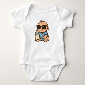 Body Bébé garçon mignon et cool avec des lunettes de so