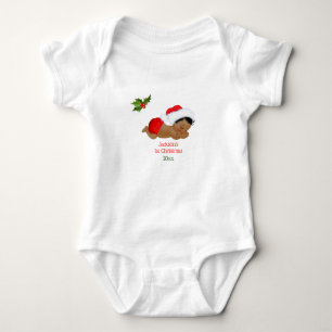Body Bébé garçon premier Noël chapeau rouge de Père Noë