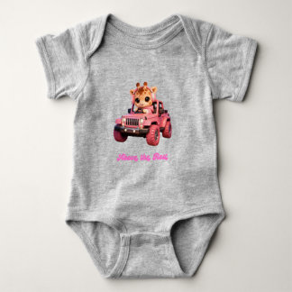 Body bébé girafe en jeep rose – Keeping the Peace