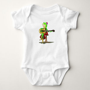 Body bébé grenouille jouant de la guitare