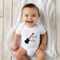 Bébé guitare né pour jouer dire