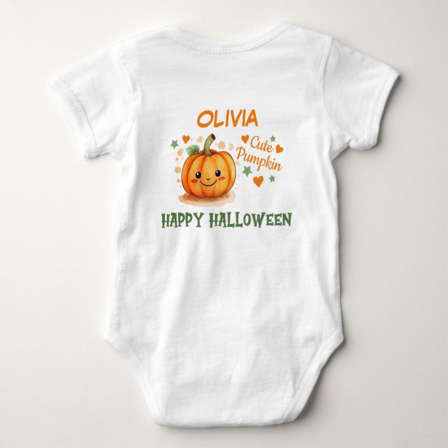 Body Bébé Halloween Citrouille mignon (Dos)