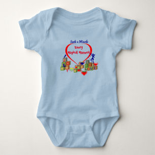Body Bébé heureux - Bleu amusant