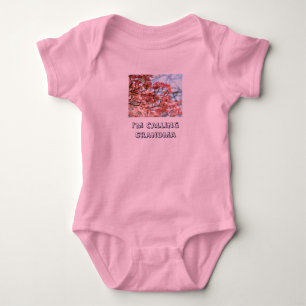 Body Bébé humour J'appelle Grand-mère Floral