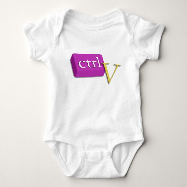 Body Bébé jumeau nerd 2 d'ordinateur de 2 (CTRL V) (Devant)